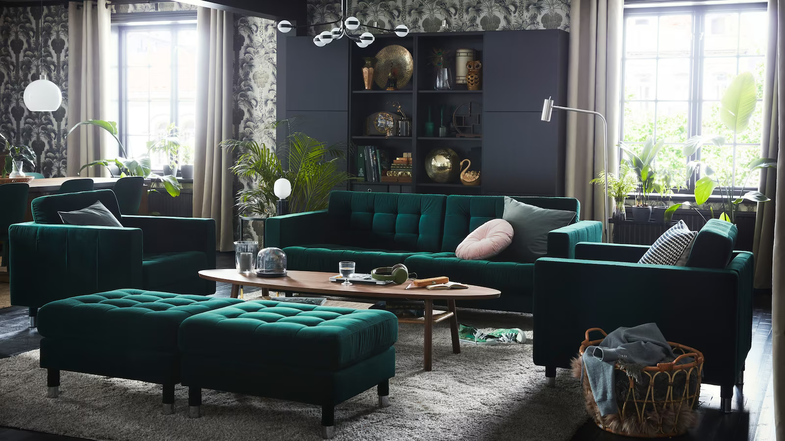 Styling Your Living Room with IKEA's Green Velvet Sofa